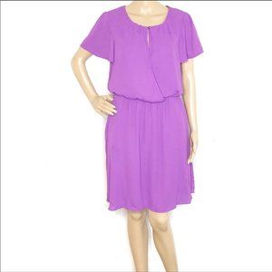 Banana Republic Purple Dress Blouson Dress Business Casual Career Spring Easter
